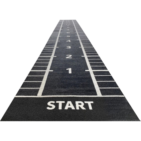 Lifemaxx Sprinttrack - Kunstgras - 2 x 15 m - Zwart