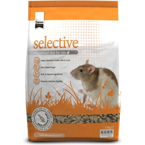 4x Supreme Science Selective Rat&Muis 1,5 kg
