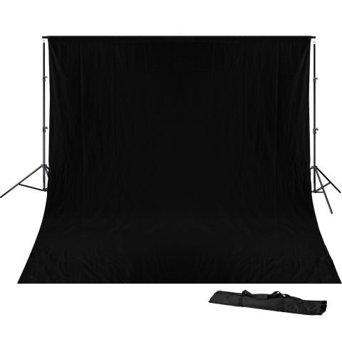 BRESSER BR-D23 Support + Doek 3 x 6m Zwart