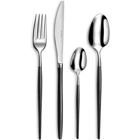 Amefa Bestekset Soprano - Zwart - 16-delig / 4 personen