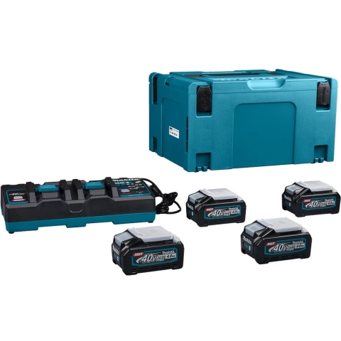 Makita 191U28-6 | Accu Startset | XGT | DC40RB + 4 x Accu BL4040 | 40V max 4.0Ah in MBox - 191U28-6