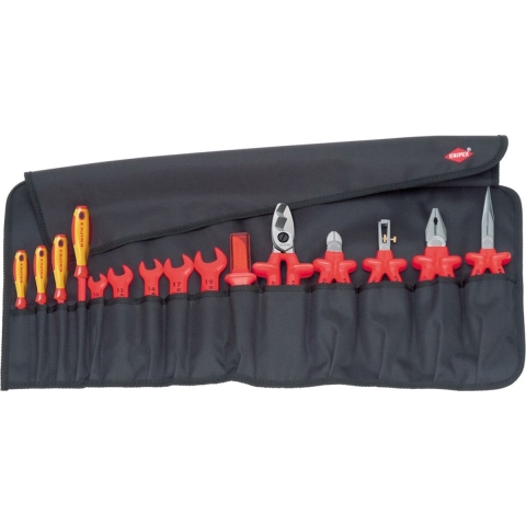 Knipex Gereedschaproltas 15-delig VDE - 98 99 13 - 989913