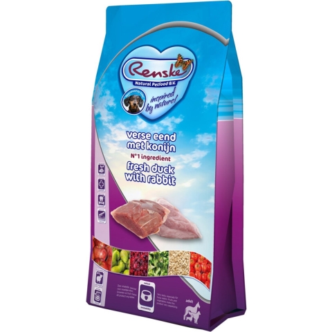 2x Renske Super Premium Adult Eend - Konijn 12 kg
