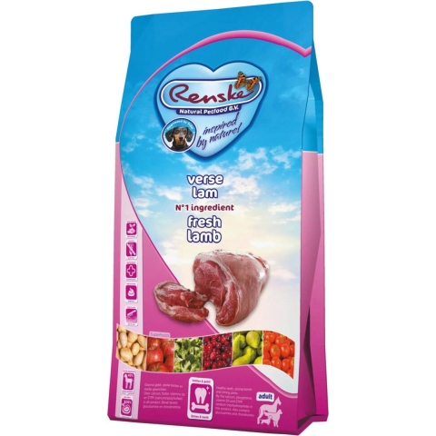 2x Renske Super Premium Adult Lam Graanvrij 12 kg