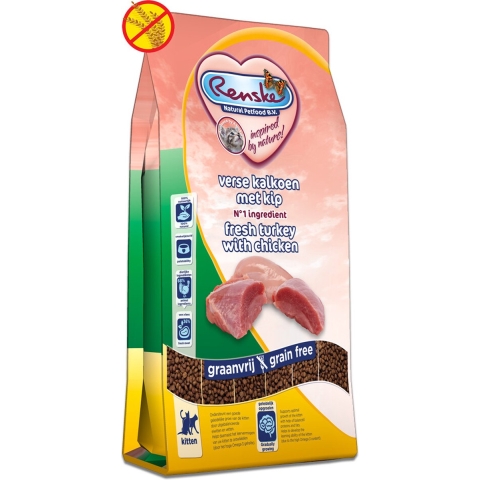 2x Renske Super Premium Kitten Kalkoen&Kip 6 kg