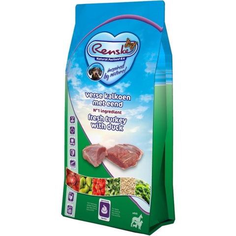 2x Renske Super Premium Adult Kalkoen-Eend 12 kg