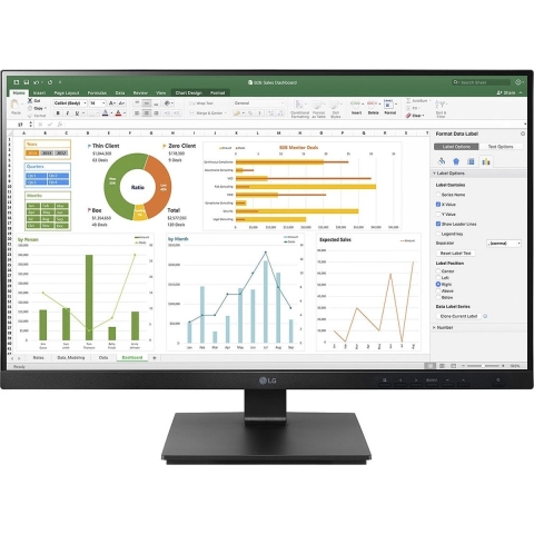 LG 24BN65YP-B computer monitor 61 cm (24") 1920 x 1080 Pixels Full HD LED Zwart