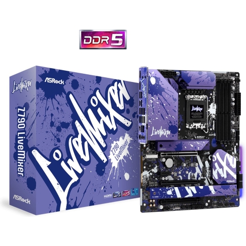 ASRock Z790 LiveMixer Moederbord Socket Intel 1700 Vormfactor ATX Moederbord chipset Intel® Z790