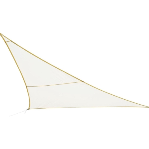Polyester schaduwdoek/zonnescherm Curacao driehoek wit 5 x 5 x 5 meter -