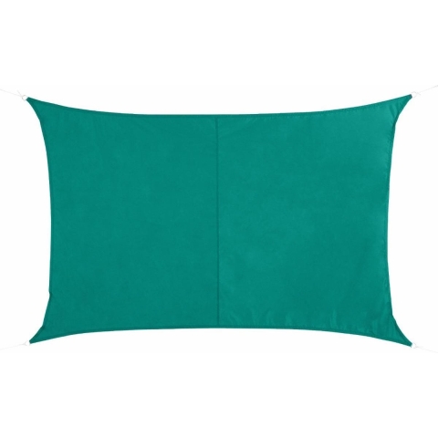 Polyester schaduwdoek/zonnescherm Curacao rechthoekig mint groen 3 x 4 meter -