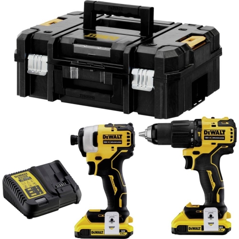 DeWalt DCK2062D2T-QW Comboset 18V 2,0Ah Li-Ion - DCD709 Accuklopboormachine + DCF809 Slagschroevendraaier - DCK2062D2T-QW