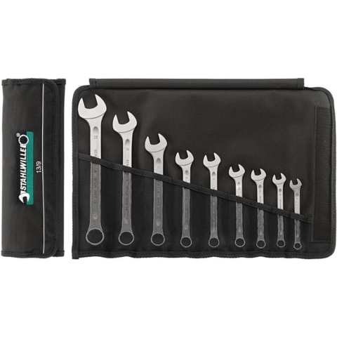 Stahlwille Ring-steeksleutelset | 6-delig sleutelwijdte 7-19 mm | vorm A chroom-legering-staal | 1 stuk - 96400813 96400813