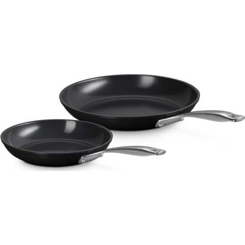 Le Creuset Koekenpannenset Essential Non-Stick Ceramic - ø 24 en 28 cm - keramische anti-aanbaklaag