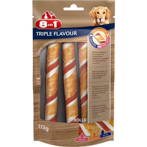 6x 8in1 Triple Flavour Rolls 3 stuks