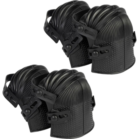 3x paar kniebeschermers / tuinier kniebescherming zwart verstelbaar 26 x 20 x 14 cm -