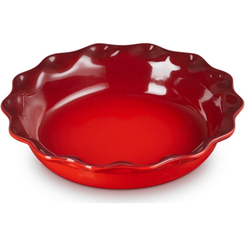 LE CREUSET - Aardewerk - Taartvorm 23cm hoog Kersenrood