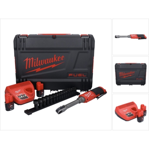 Milwaukee M12 FPTR-202X M12 FUEL™ doorsteek ratelsleutel 81Nm INSIDER™, 2 x 2,0 Ah - 4933480754