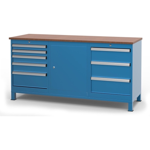 Huvema BLUE-LINE Werkbank BL 8D, 1C, 1700x600x850 - K3605 - K3605