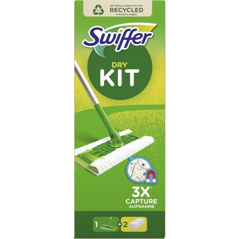 6x Swiffer Starterskit met 1 Handvat + 2 Droge Doekjes Navullingen 1 set