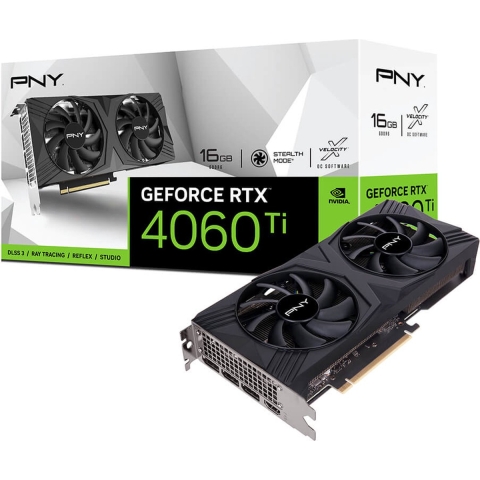 PNY Nvidia GeForce RTX 4060 Ti Videokaart VERTO Dual Fan 16 GB GDDR6-RAM PCIe x16 HDMI, DisplayPort NVIDIA G-Sync , Vulkan
