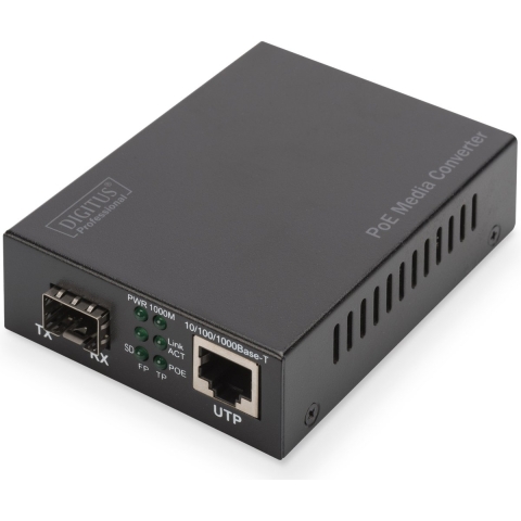 Digitus DN-82140 Mediaconverter LAN 10/100/1000 MBit/s, SFP, IEEE 802.3z 1000BASE-LX, IEEE 802.3z 1000BASE-SX 10 / 100 / 1000 MBit/s