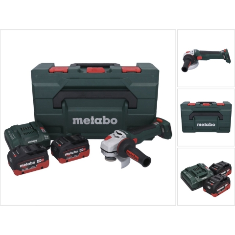 Metabo WB 18 LT BL 11-125 Quick 18V Li-ion Accu Haakse Slijper Set (2x 8.0 LiHD Ah) In MetaBox