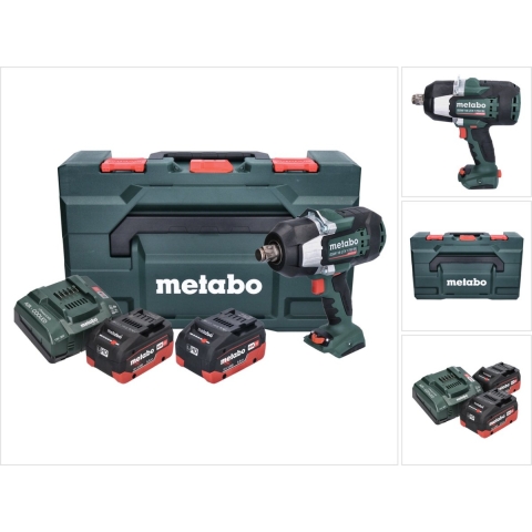 Metabo SSW 18 LTX 1750 BL 18V Li-ion Accu Slagmoersleutel Set (2x5.5Ah LiHD Accu) In Metabox