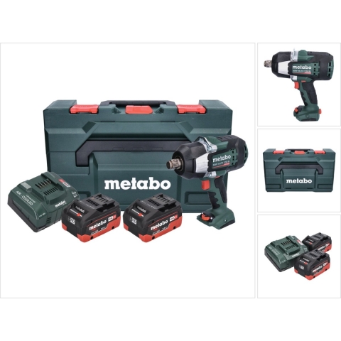 Metabo SSW 18 LTX 1750 BL 18V Li-ion Accu Slagmoersleutel Set (2x8.0Ah LiHD Accu) In Metabox