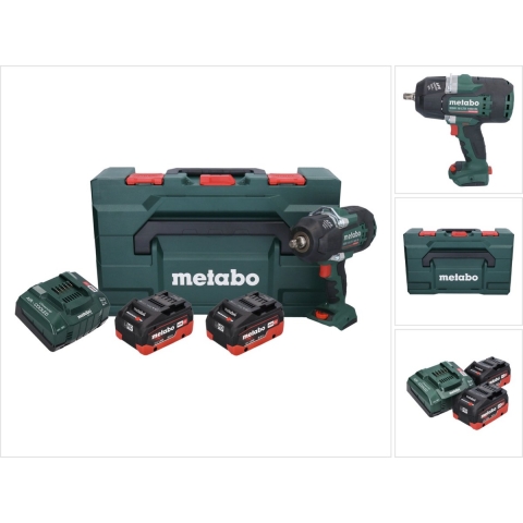 Metabo SSW 18 LTX 1450 BL 18V Li-ion Accu Slagmoersleutel Set (2x8.0Ah LiHD Accu) In Metabox