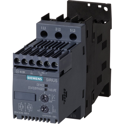 Siemens 3RW3018-1BB04 3RW30181BB04 Softstarter Motorvermogen bij 400 V 7.5 kW 480 V Nominale stroom 17.6 A