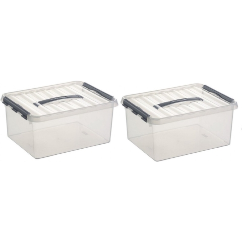 6x stuks opbergboxen/opbergdozen 15 liter 40 x 30 x 18 cm kunststof -