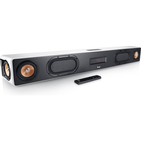 Teufel Cinebar Ultima Streaming Soundbar met hoge prestaties Bluetooth Virtual Surround Geïntegreerde subwoofer Wit