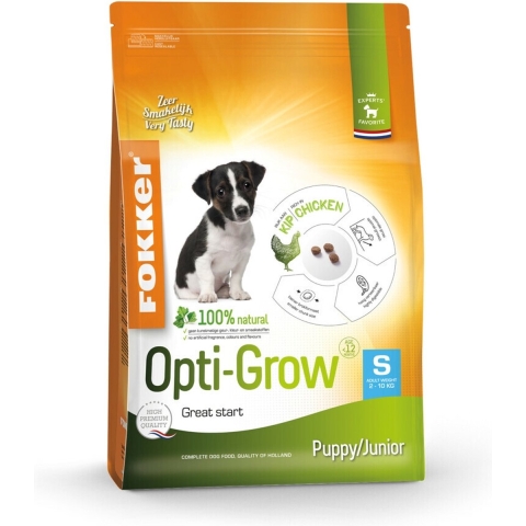 3x Fokker Hondenvoer Opti-Grow S 2,5 kg