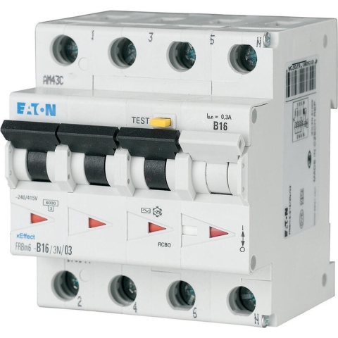 Eaton 170999 Aardlekschakelaar/zekeringautomaat 4-polig 16 A 0.03 A 415 V/AC