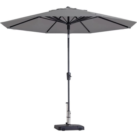 Parasol PAROS 300cm Opdraai LICHT GRIJS