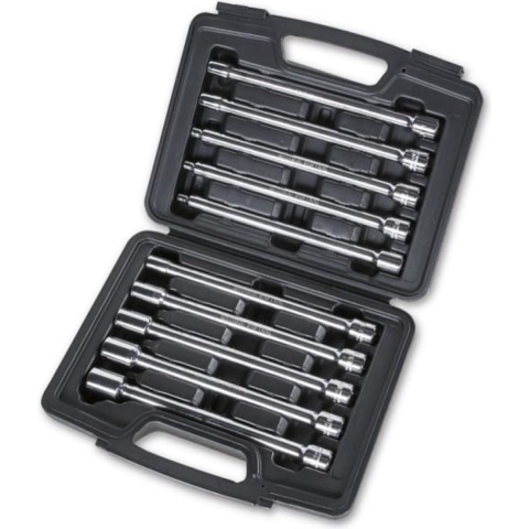 Beta 910FTX-XL/C10 10-delig set van dopsleutels voor bouten met Torx® profiel | lange uitvoering | in kunststof koffer - 009100976 009100976
