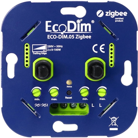 ECO LED dimmer DUO 0-100W EcoDim fase afsnijding - 4355421