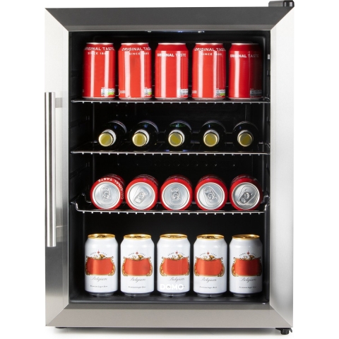 DOMO DO91609BK Partykoelkast Energielabel: D (A - G) 60 l Staand apparaat Zwart, RVS (geborsteld)
