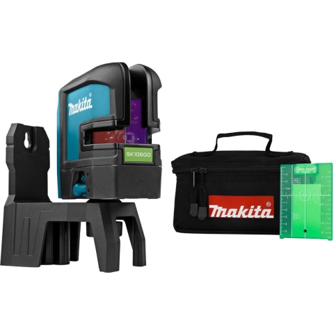Makita SK105GDZ Kruislijn laser groen | Zonder accu&apos;s en lader, in doos met tas - SK105GDZ