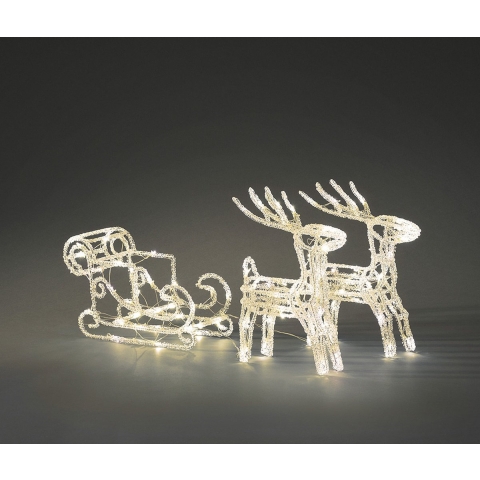 Konstsmide 6192-103 Acryl figuur Energielabel: F (A - G) Rendier Warmwit LED Wit