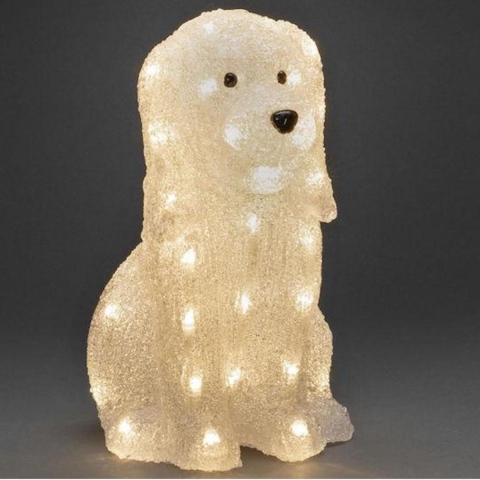 Konstsmide 6299-103 Acryl figuur Energielabel: F (A - G) Hond Warmwit LED Wit