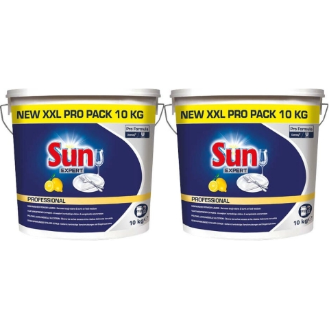 2x Sun Professional Vaatwaspoeder Korte Wascyclus Citroen Pro Formula 10 kg