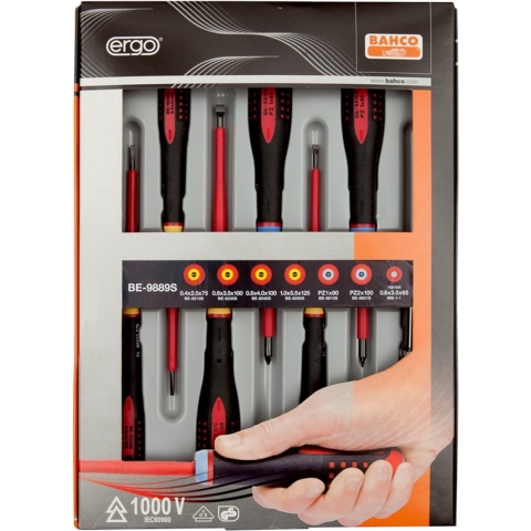 Bahco ergo schroevendraaier set 7d incl.tester | BE-9887S