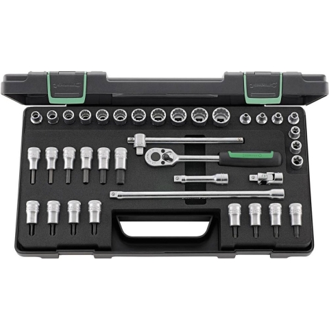 Stahlwille Dopsleutelset | 37-delig 3/8 inch | sleutelwijdtes 8-19 mm | aantal tanden 30 12-kant | 1 stuk - 96022119 96022119