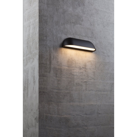 Nordlux LED Wandlamp Front zwart 8W 3000K IP44 26cm - 4800849