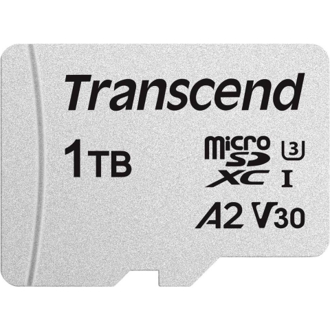 Transcend TS1TUSD300S-A microSD-kaart Retail 1 TB UHS-I, Class 10, v30 Video Speed Class, A1 Application Performance Class, A2 Application Performance Class