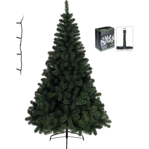 Kunst kerstboom Imperial Pine 120 cm met warm witte verlichting -