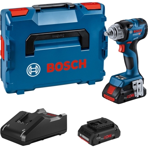 Bosch Blauw GDS 18V-330 HC Accu Slagmoeraanzetter | 330 Nm | 2 x 4,0 Ah accu + oplader | In L-Boxx - 06019L5002