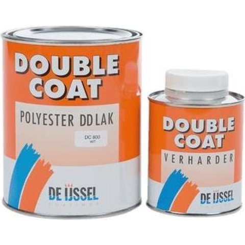 De IJssel Double Coat hoogglans 2-componenten aflak 1 kg, 841 nevelwit
