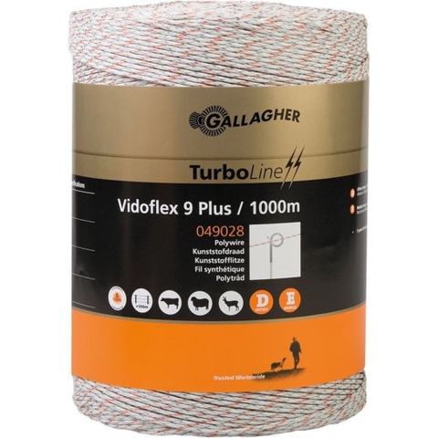 Gallagher Vidoflex 9 TurboLine Plus wit 1000m - 049028 049028